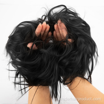 Elastisk Scrunchie Chignon Updo krøllet hår syntetisk bolle